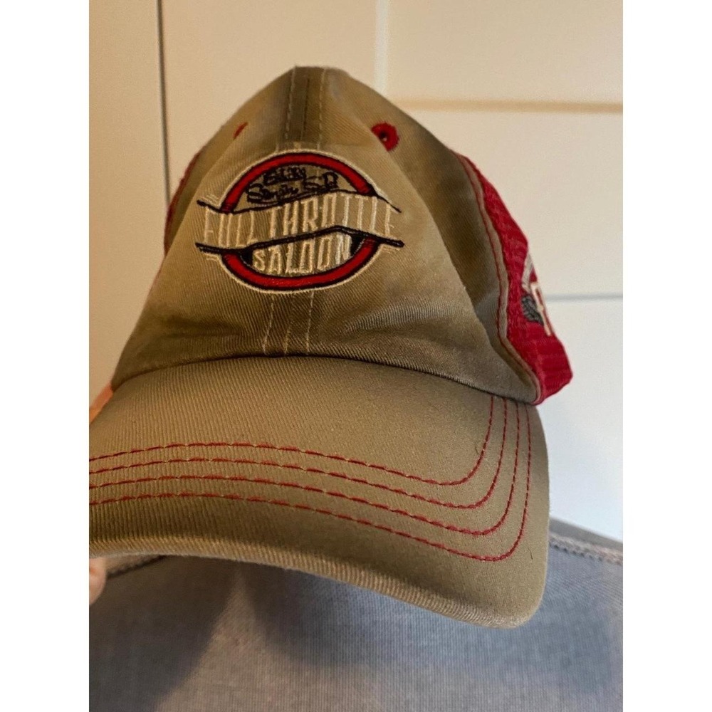 Full Throttle Hat Cap Saloon Motorcycle Bar Baseball Unisex Embroidered s25